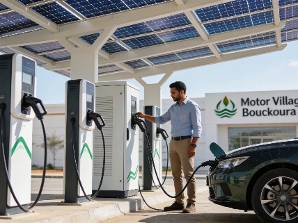 Stellantis Morocco tests off-grid solar EV charging at Bouskoura Maghreb Insider