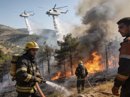 Algerian Firefighters Battle Relentless Wildfires in Sétif Béjaïa and Skikda Maghreb Insider